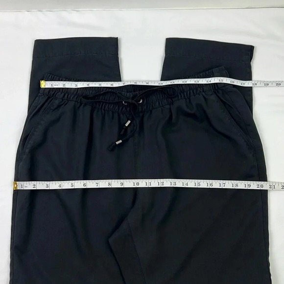 Lands’End New Women’s 10 Black WXR Woven Soft Pant Pockets Elastic Waist Pant - Picture 6 of 8